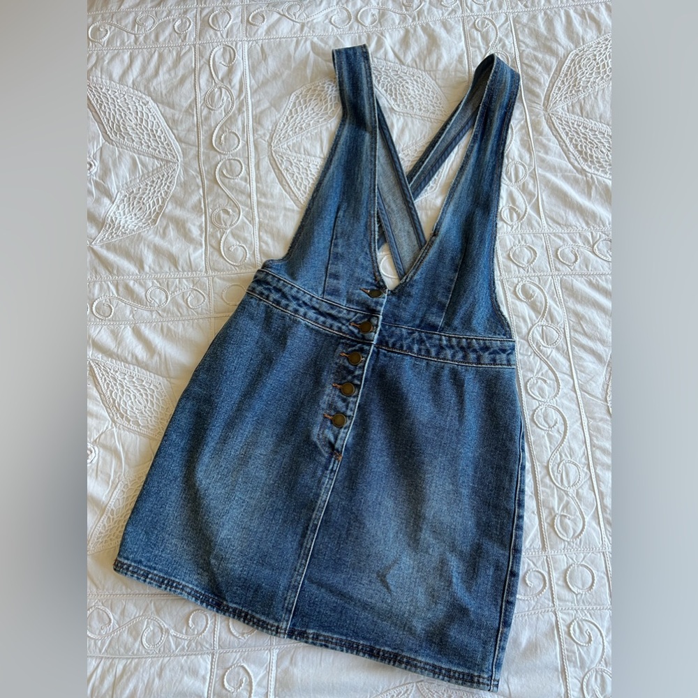 Large Billabong Warmin Up Denim Dress in Indigo
